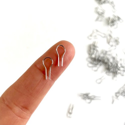 Tiny silver clay hooks high - silver,
