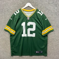 Green Bay Packers Jersey Mens XXL 2XL Green Nike Home NFL Shirt Rodgers #12 2021