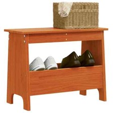 Hall Bench Wax Brown 60x28x45 cm Solid Wood Pine vidaXL