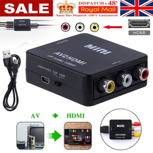1080p rca hdmi converter - av, to