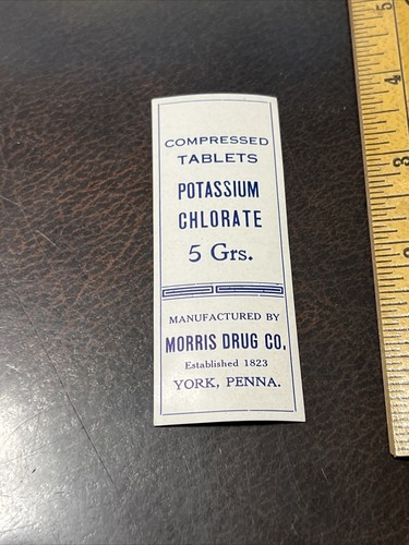 Vintage york morris drug co - york, pa