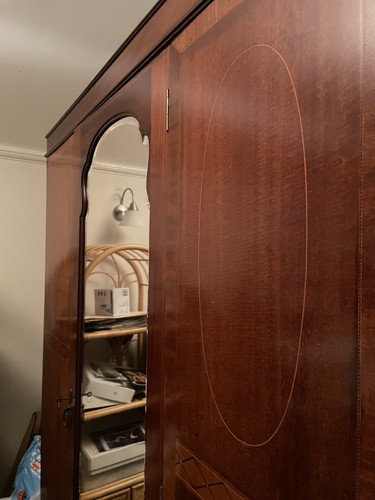 Dark brown mahogany wardrobe - mahogany, 1