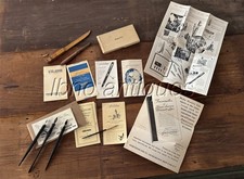 LEROY W FAIRCHILD #2 14KT GOLD DIP + LARGE CALLIGRAPHY LOT MATERIAL /ESTERBROOK