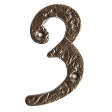 Rustic Iron Numeral - Number 3