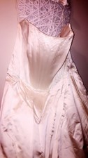 suzanne neville wedding dress Ivory Satin Size 20/22