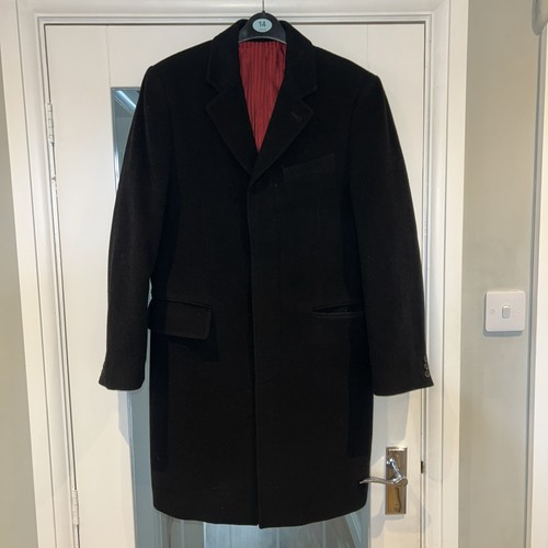 Men crombie black coat - crombie,