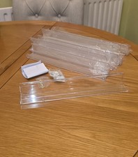 Floating Shelves For Vinyl Records X8 Brand New Clear Plastic 13"