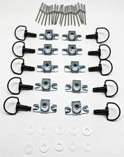 Motorcycle 1/4 Turn Fairing Race Fasteners Turn Quick Release D-Ring 17mm 10 Set