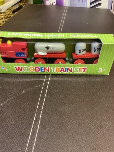 First wooden freight train - wooden,