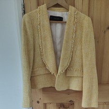 Zara yellow textured blazer