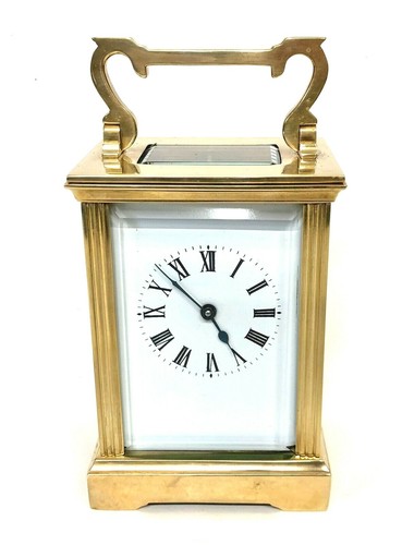 Brass carriage mantel clock - carriage,