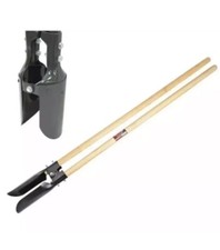 Post Hole Digger Soil Digger With Extra Long Wooden Handle
