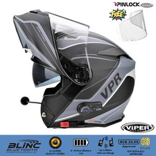 Viper RS-V171 Blinc Bluetooth Flip-Up Motorcycle Helmet - Zone Grey
