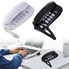 Desk Corded Landline Phone Pause Mute Redial Wired Telephone Home Office Hotel