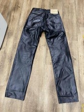 Aero Leather Men's Leather bottoms pants Black Steerhide almost unused
