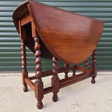 Large Solid Oak Barley Twist