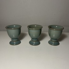 3 X Denby Regency Green Egg Cups