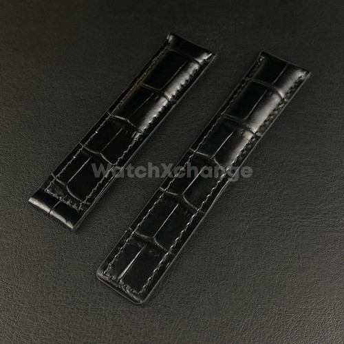 Black genuine leather - leather, strap