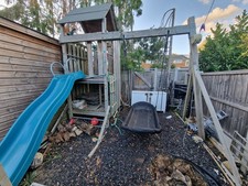 Wooden Climbing Frame with Slide and Swing