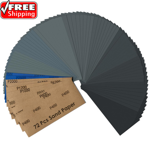 72pcs sand paper wet - 72pcs, dry