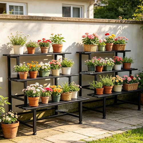 Tier metal plant stand - plant, heavy