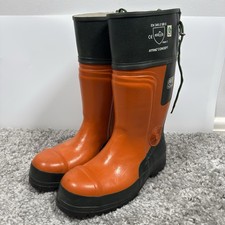 STIHL Chainsaw Concept Class 2 Orange Safety Rubber Boots Size UK 8 / EU 42 PPE