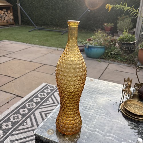 Vtg amber hour glass - hour, genie