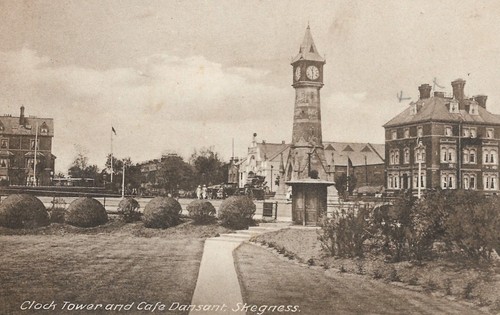 Skegness clock tower and - clock,