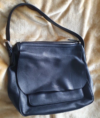 Smythson flap bag black - smythson,