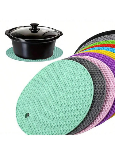 4pcs round silicone trivet - 4pcs,