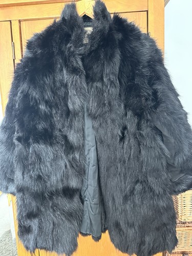 Vintage black real fur - real,