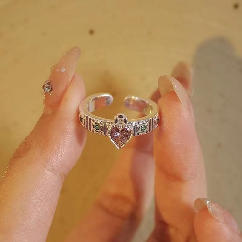 Copper adjustable heart - heart, ring