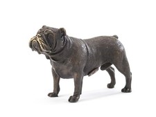 Bronze bulldog, dog, mastiff