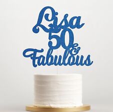 Glitter Cake Topper for 50th