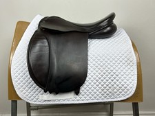 Ideal Working Hunter Saddle 18” XW Brown WH /Show Leather Wool Flocked Dual Flap