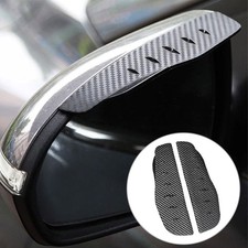 2x Black Carbon Fiber Mirror