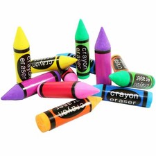 Party Bag Fillers Kids Fun Novelty School Stationery Erasers Crayon Rubbers