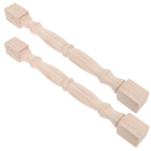 2pcs square wood spindles - square,