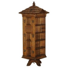 RARE ORIGINAL ANTIQUE SEYMOUR EASTON 1859-1916 TABARD INN REVOLVING BOOKCASE
