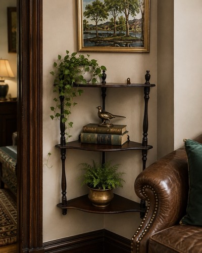 Vintage mahogany corner - vintage, wall