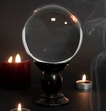 Large Clear Crystal Ball on Stand