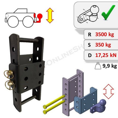 Heavy duty tow hitch height - duty,