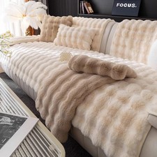 Thick Imitation Fur Plush Sofa