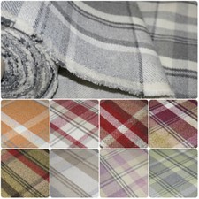Premium Balmoral Thick Wool Effect Tartan Upholstery Curtain Fabric Plaid Fabric