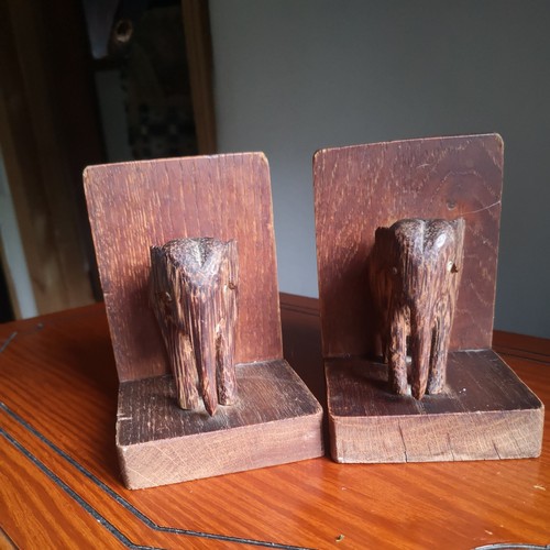 Vintage pair hand carved - , of