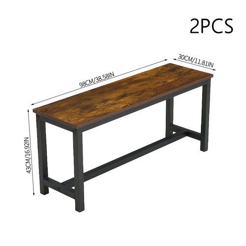 Rustic wood dining bench - bench, set