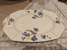 Vintage Royal Venton Plate Floral Gilt Handle J Steventon Burslem England 1930s