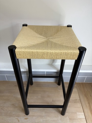 Wicker bar stool oak frame - wicker,