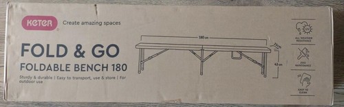 Keter fold foldable bench - &,