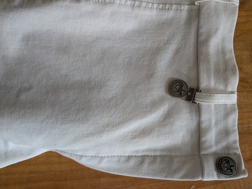 White gray pikeur - white, breeches